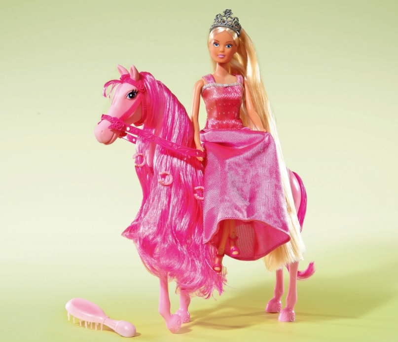 Кукла Штеффи Супердлинные волосы с лошадкой, 2 вида  